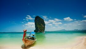 Boat and Beach in Phuket, Thailand